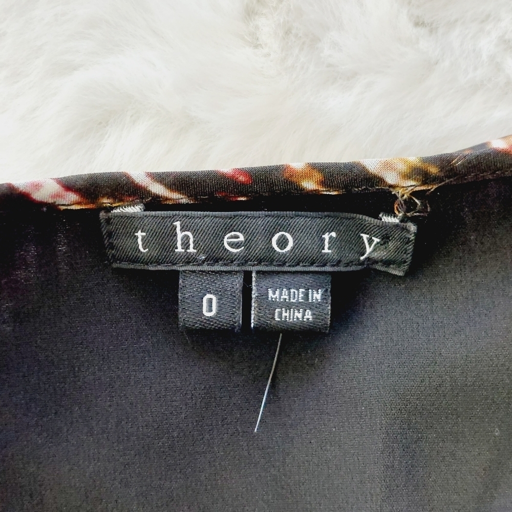 Theory Rikina Flame Silk Chiffon High Low Sleeveless Ruffle Flowy Mini Dress P48 - Picture 6 of 9